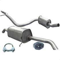 Kit Escapamento Abafador + Traseiro Fiesta Sedan 1.6 09 A 14