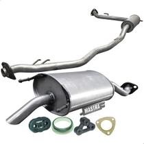 Kit Escapamento Abafador + Traseiro Honda Fit 1.4 1.5 03 08