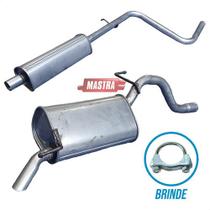 Kit Escapamento Abafador + Traseiro Palio 1.0 8v 1996 2005 Kit Escapamento Abafador + Traseiro Palio 1.0 8v 1996 2005