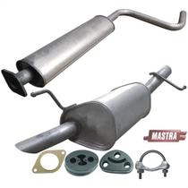 Kit Escapamento Abafador + Traseiro Palio 1.8 8v 2003 A 2006 Kit Escapamento Abafador + Traseiro Palio 1.8 8v 2003 A 2006