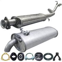 Kit Escapamento Abafador+ Traseiro Saveiro 1.6 1.8 2.0 98 08 Kit Escapamento Abafador+ Traseiro Saveiro 1.6 1.8 2.0 98 08