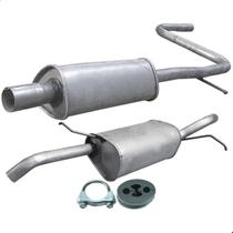 Kit Escapamento Abafador + Traseiro Siena 1.0 8v 2005 a 2008