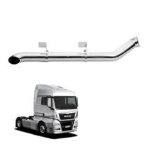 Kit Escapamento Man Tgx Lado Direito Cromado Completo