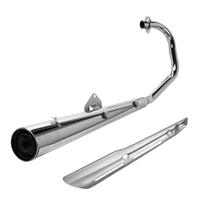 Kit Escapamento + Protetor De Escape Cromo Forte Mod. Original Titan 150 Esd 2005 - 2008