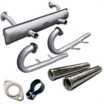 Kit Escapamento Silencioso+bengalas S/ Pre Aquecimento Fusca