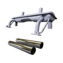 Kit Escapamento Traseiro + Ponteira Fusca 1.3 1.5 1.6 55 86