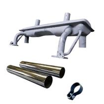 Kit Escapamento Traseiro + Ponteiras Fusca 1.3 1.5 1.6 55 86