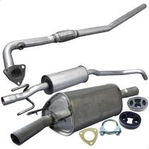 Kit Escapamento Tubo + Abafador + Traseiro Celta 1.0 10 11