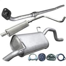 Kit Escapamento Tubo+ Abafador + Traseiro Palio 1.0 8v 15 19