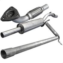 Kit Escapamento Tubos + Abafador Fox 1.0 8v 2005 2006 2007