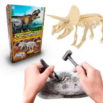 Kit Escavação Fóssil de Dinossauro Paleontólogo Arqueólogo