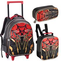 Kit Escola Passeio Homem Aranha Menino Spider Infantil Herói Kit Escola Passeio Homem Aranha Menino Spider Infantil Herói