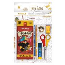 Kit Escolar 12 Lápis Cor Apontador E Borracha Harry Potter