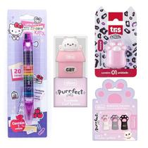Kit Escolar 6 Peças Cats Meow - Tend Kit Escolar 6 Peças Cats Meow - Tend