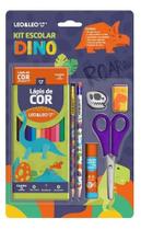 Kit Escolar 6 Peças - Lápis De Cor Completo Dino Dinossauro Kit Escolar 6 Peças - Lápis De Cor Completo Dino Dinossauro