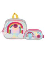 Kit Escolar Arco-Íris Lancheira Térmica + Estojo Triplo Kit Escolar Arco-Íris Lancheira Térmica + Estojo Triplo