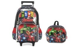 Kit Escolar Avengers Mochila Rodinha + Lancheira - Luxcel