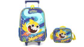 Kit Escolar Baby Shark Disney Mochila de Rodinha + Lancheira