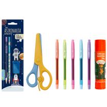 Kit Escolar Barato Volta As Aulas Lapis Borracha Caneta Cola Kit Escolar Barato Volta As Aulas Lapis Borracha Caneta Cola