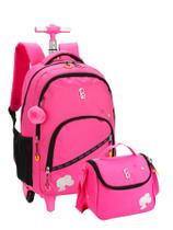 Kit Escolar Barbie Mochila com Rodas Grande + Lancheira