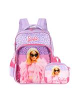 Kit Escolar Barbie Mochila Costas + Lancheira Térmica