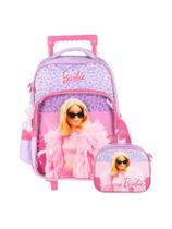 Kit Escolar Barbie Mochila de Rodinhas+Lancheira