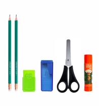 Kit escolar básico Leo&Leo 6 itens - Volta as aulas - Material escolar