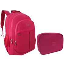 Kit Escolar Bolsa Infantil e Estojo Box Feminino Kit Escolar Impermeável Nylon Resistente Grande - GIP