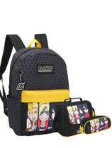 Kit Escolar Boruto Mochila Costas + Lancheira + Estojo