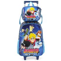 Kit Escolar Boruto Mochila De Rodas + Lancheira