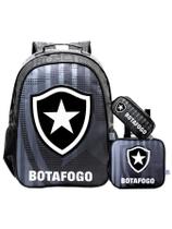 Kit Escolar Botafogo Mochila Costas + Lancheira + Estojo