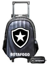 Kit Escolar Botafogo Mochila Costas Rodas + Estojo Duplo