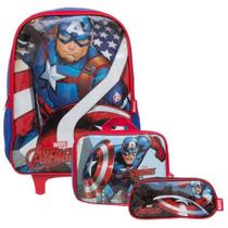 Kit escolar capitao america, luxcel