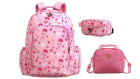 Kit Escolar Capricho Mochila Costas + Lancheira + Estojo Kit Escolar Capricho Mochila Costas + Lancheira + Estojo