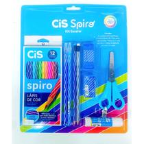 Kit Escolar Cis Spiro 9 Azul