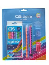 Kit Escolar Cis Spiro Lapis HB/Cor Borracha Apontador Caneta