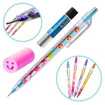 Kit Escolar Com 3 Itens Lapiseira 0.7 Borracha Grafite Tris