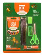 Kit Escolar com 9 Itens Colorido - Leonora