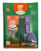 Kit Escolar com 9 Itens Colorido - Leonora