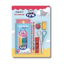 Kit Escolar Completo Fini Lápis De Cor Borracha Apontador