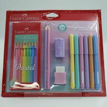 Kit Escolar Cor Pastel com 20 Peças Faber-Castell