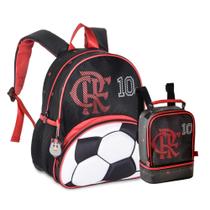 Kit Escolar Creche Mochila Costas com Lancheira Flamengo Infantil Bola de Futebol Kit Escolar Creche Mochila Costas com Lancheira Flamengo Infantil Bola de Futebol