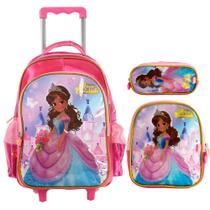 Kit Escolar Crown Princesses Em Cetim+Pvc YS42413