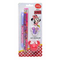 Kit Escolar Disney Minnie Mouse Molin com 1 Caneta Azul 2 Lápis Grafite 1 Borracha e 1 Apontador Cores Sortidas Kit Escolar Disney Minnie Mouse Molin com 1 Caneta Azul 2 Lápis Grafite 1 Borracha e 1 Apontador Cores Sortidas
