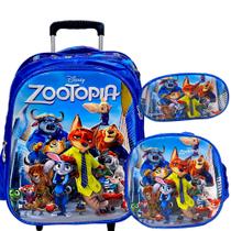 Kit Escolar Disney Zootopia: Mochila de Rodinhas + Lancheira + Estojo Kit Escolar Disney Zootopia: Mochila de Rodinhas + Lancheira + Estojo