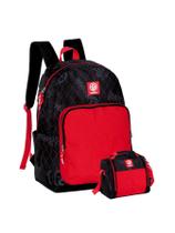 Kit Escolar Enaldinho Mochila Costas Lancheira 511 Vermelho