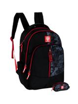 Kit Escolar Enaldinho: Mochila E Estojo Duplo 521 - Vermelho