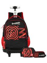 Kit Escolar Enaldinho Mochila Rodinha + Estojo Box e Triplo