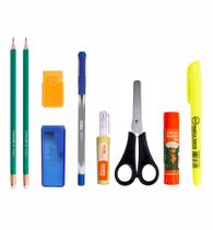 Kit escolar ensino fundamental Leo&Leo 9 itens - Volta as aulas - Material Escolar