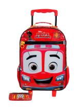 Kit Escolar Equipe Resgate Mochila Roda + Estojo Duplo